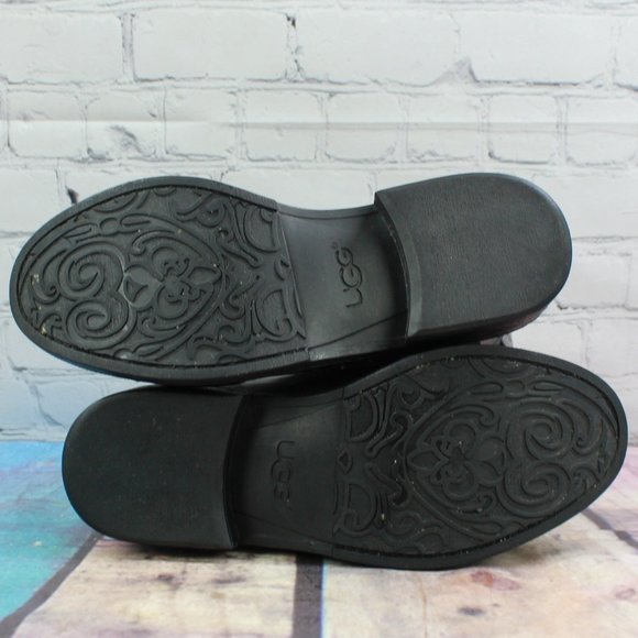 UGG Sivada Black Suede WP Wool Insole Mid Calf Winter Boots Size US 6 - Picture 9 of 9